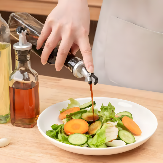Glass Oil Dispenser 250 ml Set - 2 Pcs